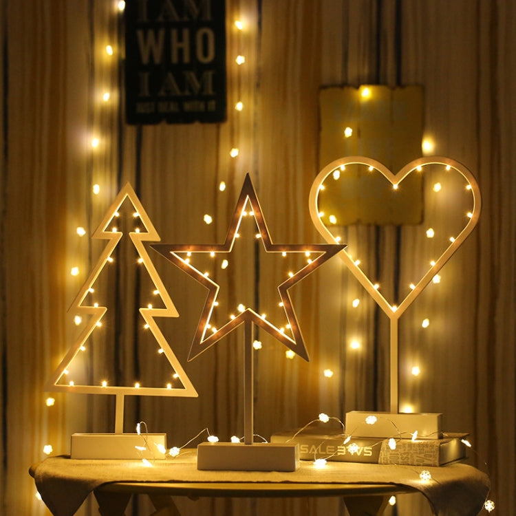 Star Shape Romantic LED String Holiday Light with Holder, Warm Fairy Decorative Lamp Night Light for Christmas, Wedding, Bedroom (Warm White)