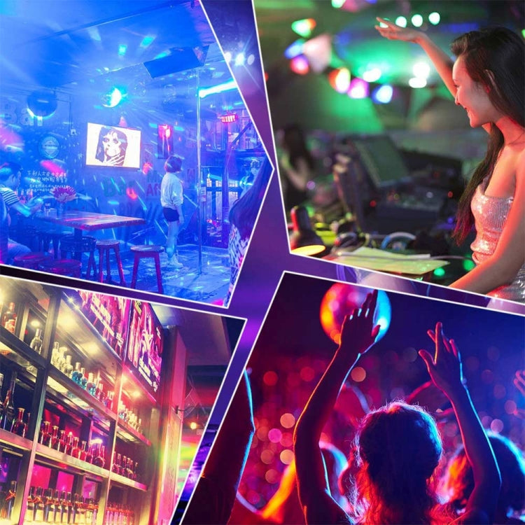 youOKLight YK2278 3W Sound Activated RGB LED Stage Light, Disco DJ Lights Strobe Rotating Projector Light Crystal Magic Ball Party Lights with Remote Control, US/EU Plug, AC 85-265V