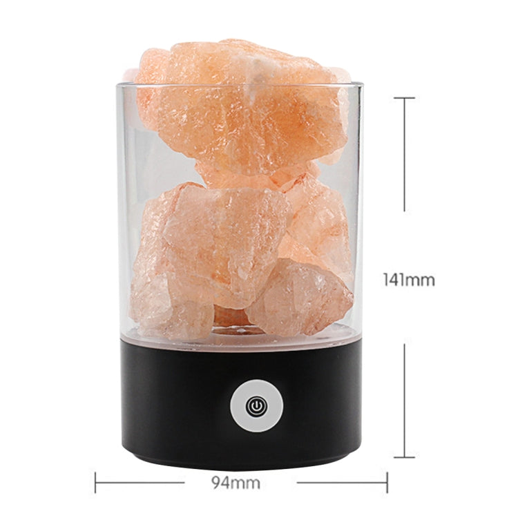 Sunshine M2 Creative HIMALAYA Crystal Salt Lamp, USB Charge Healthy Rock Table Desk Lamp Night Light with Base