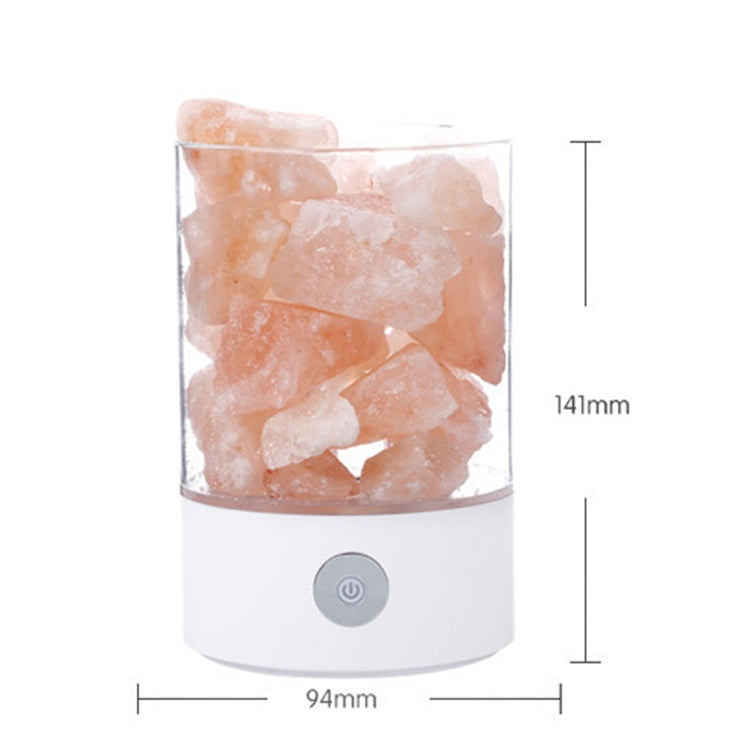 Sunshine M2 Creative HIMALAYA Crystal Salt Lamp, USB Charge Healthy Rock Table Desk Lamp Night Light with Base