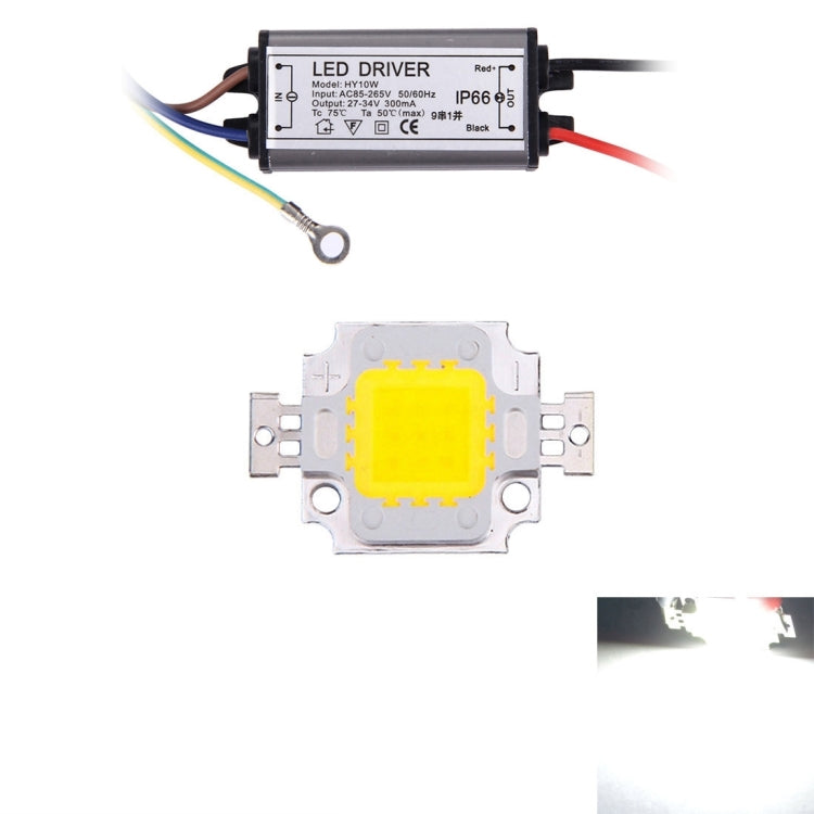 10W 850LM High Power LED Integrated Light Lamp + 27-34V LED Driver(White Light)