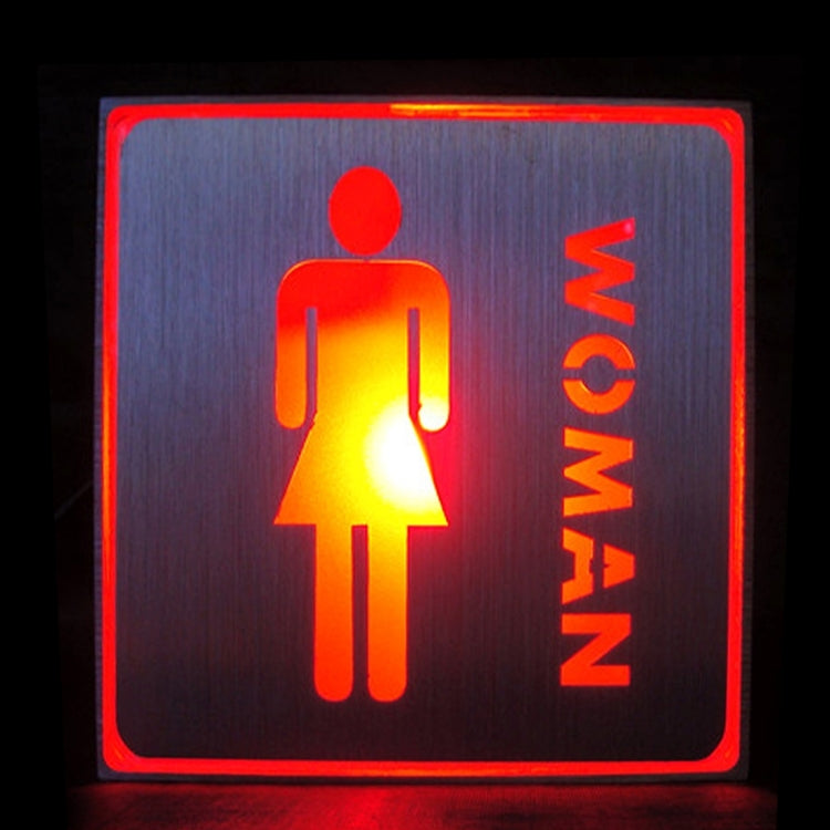 Women WC Toilet LED Sign Indicator Light, Size: 11x11x3.5cm