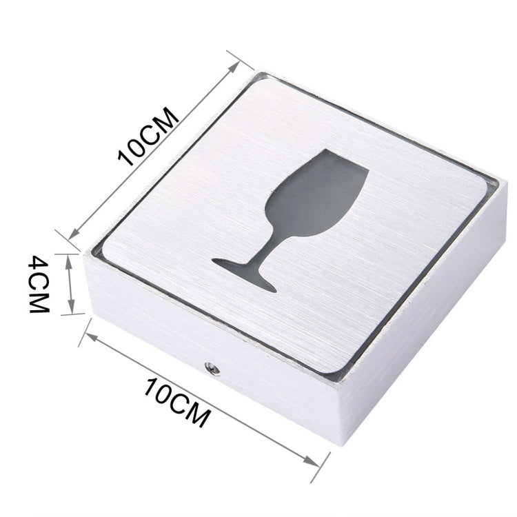 RED WINE LED Sign Indicator Light, Size: 11x11x3.5cm(Red)