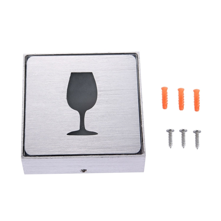 RED WINE LED Sign Indicator Light, Size: 11x11x3.5cm(Red)