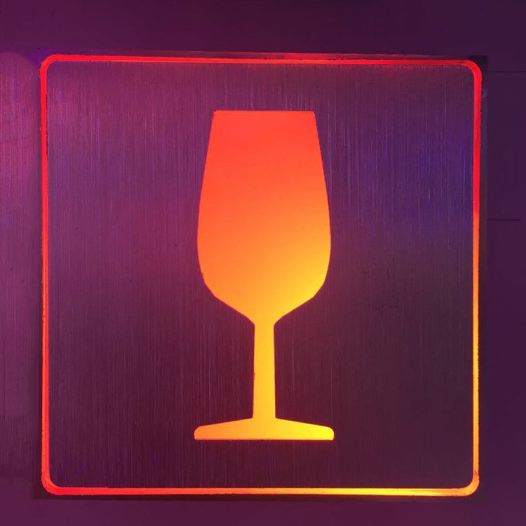 RED WINE LED Sign Indicator Light, Size: 11x11x3.5cm(Red)