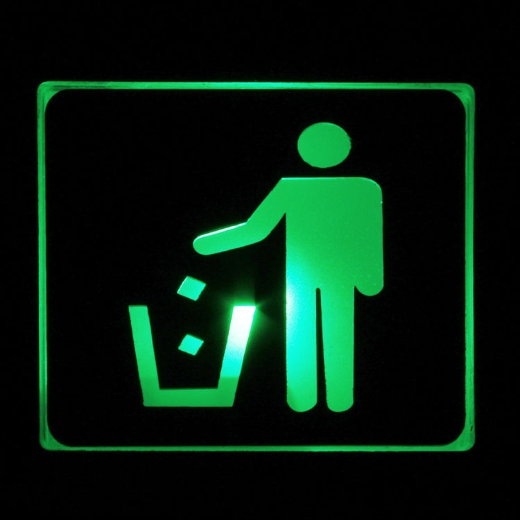 Bin LED Sign Indicator Light, Size: 11x11x3.5cm(Green)