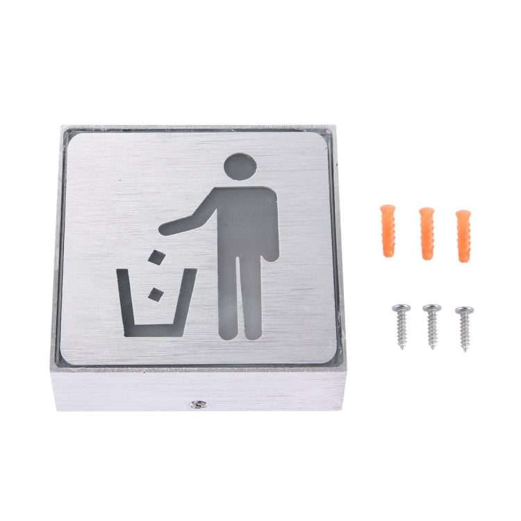 Bin LED Sign Indicator Light, Size: 11x11x3.5cm(Green)