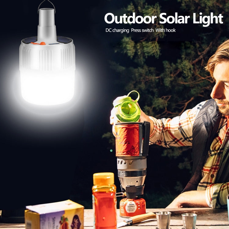 V51 240W Solar Rechargeable IP42 Waterproof Five-speed Dimming Light Light Bulb Hanging Lamp with Battery Indicator, US Plug