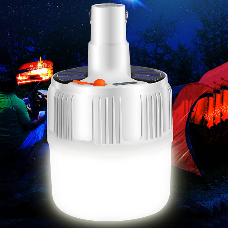 V52 260W Solar Rechargeable IP42 Waterproof Five-speed Dimming Light Light Bulb Hanging Lamp with Battery Indicator, US Plug