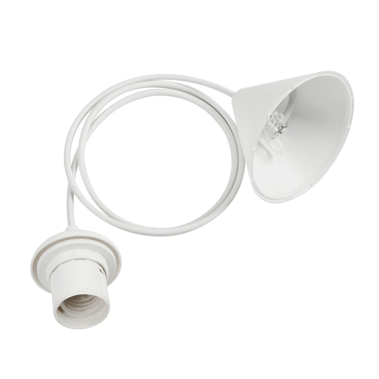 LAMPZ00E S11-01 E27 Screw Bulb Base Lamp Bulb Holder with 1m Electric Wire, Not Included Light Bulb, AC 220V, VDE Certificated(White)
