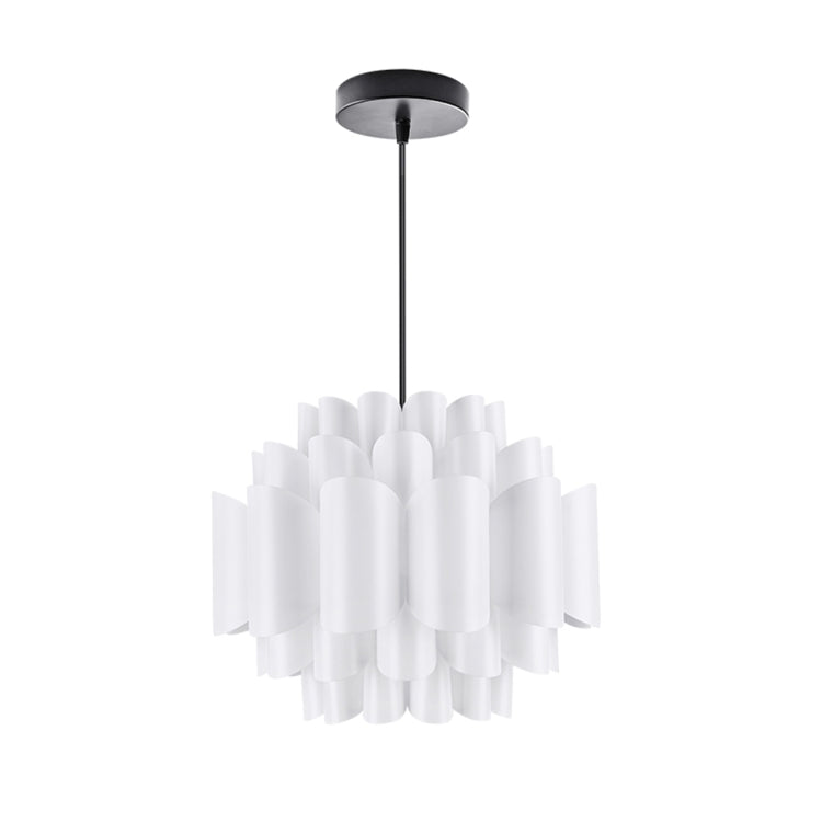 LAMPZ00E A-08P E14 / E27 Concise Style Dual Layer Lantern Shaped PP DIY Lamp Shade, Not Included Light Bulb, Cable and Lamp Base(White)