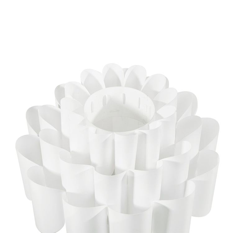 LAMPZ00E A-08P E14 / E27 Concise Style Dual Layer Lantern Shaped PP DIY Lamp Shade, Not Included Light Bulb, Cable and Lamp Base(White)