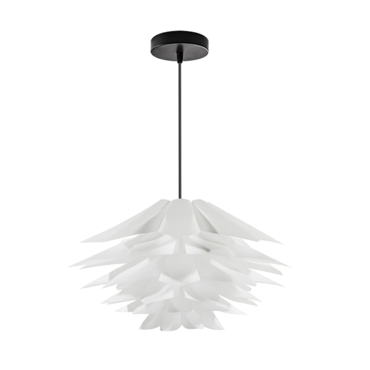 LAMPZ00E A-09 E14 / E27 Concise Style Lotus Shaped PP DIY Lamp Shade, Not Included Light Bulb, Cable and Lamp Base(White)