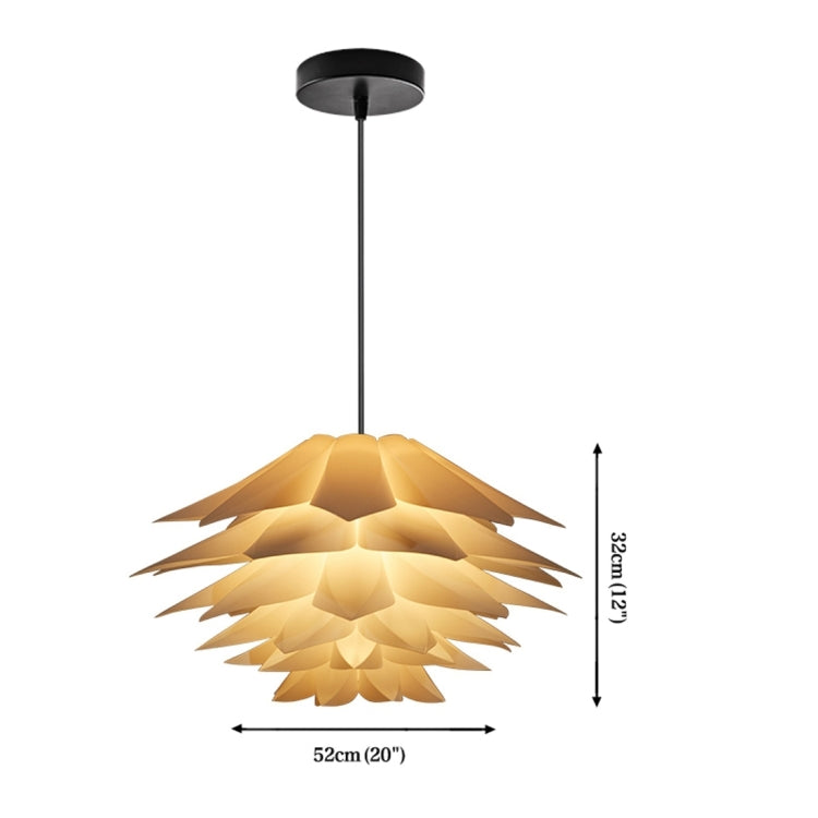 LAMPZ00E A-09 E14 / E27 Concise Style Lotus Shaped PP DIY Lamp Shade, Not Included Light Bulb, Cable and Lamp Base(White)