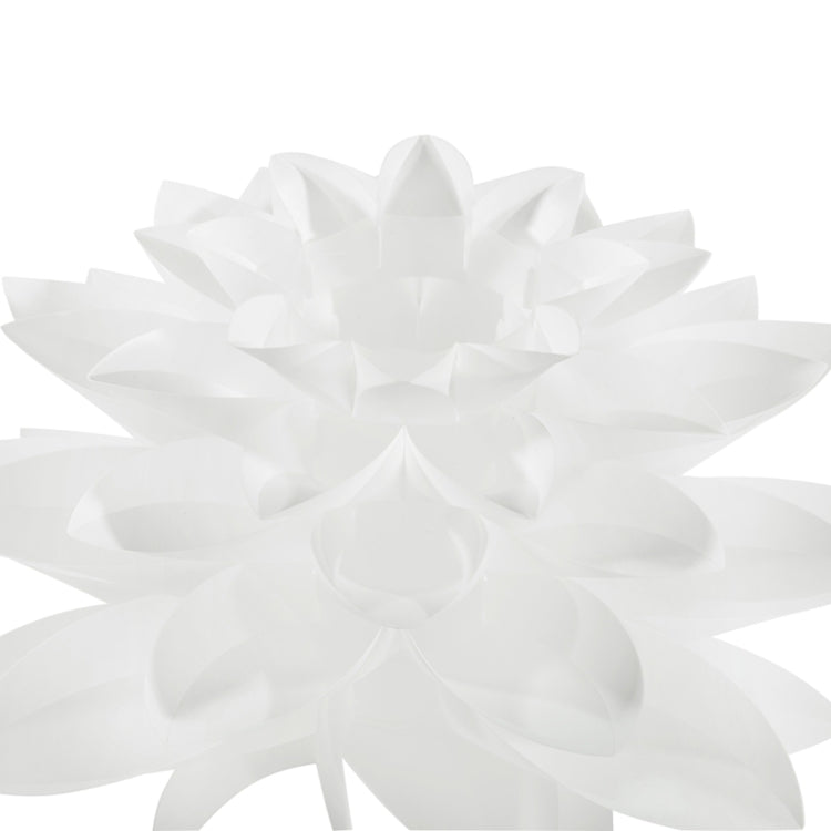 LAMPZ00E A-09 E14 / E27 Concise Style Lotus Shaped PP DIY Lamp Shade, Not Included Light Bulb, Cable and Lamp Base(White)