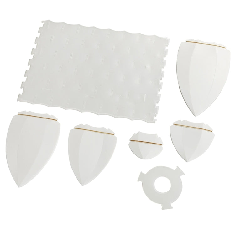 LAMPZ00E A-09 E14 / E27 Concise Style Lotus Shaped PP DIY Lamp Shade, Not Included Light Bulb, Cable and Lamp Base(White)