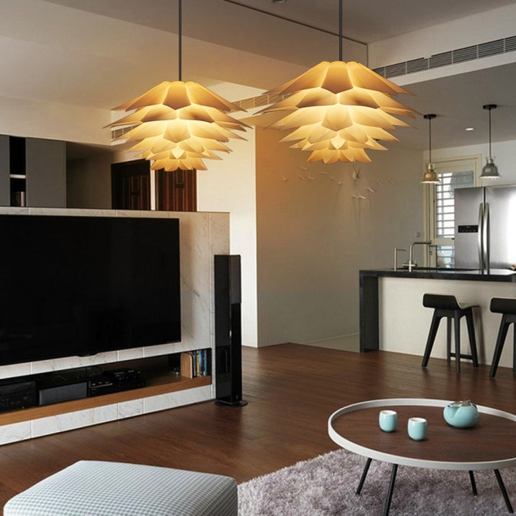 LAMPZ00E A-09 E14 / E27 Concise Style Lotus Shaped PP DIY Lamp Shade, Not Included Light Bulb, Cable and Lamp Base(White)