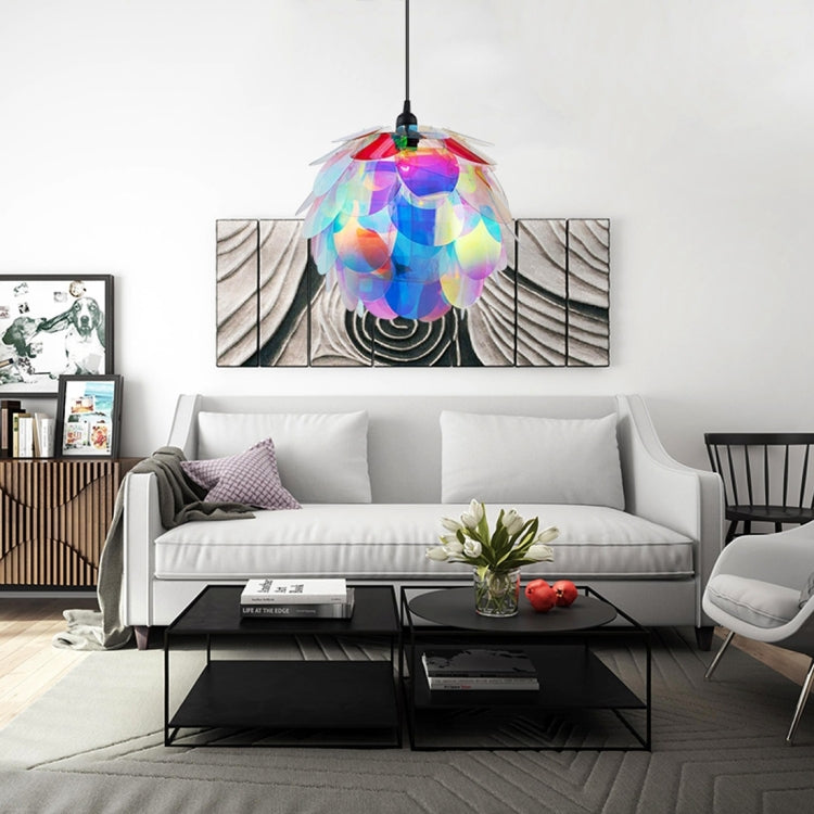 LAMPZ00E A-10 E14 / E27 Concise Style Pine Cone Shaped PP Colorful DIY Lamp Shade, Not Included Light Bulb, Cable and Lamp Base