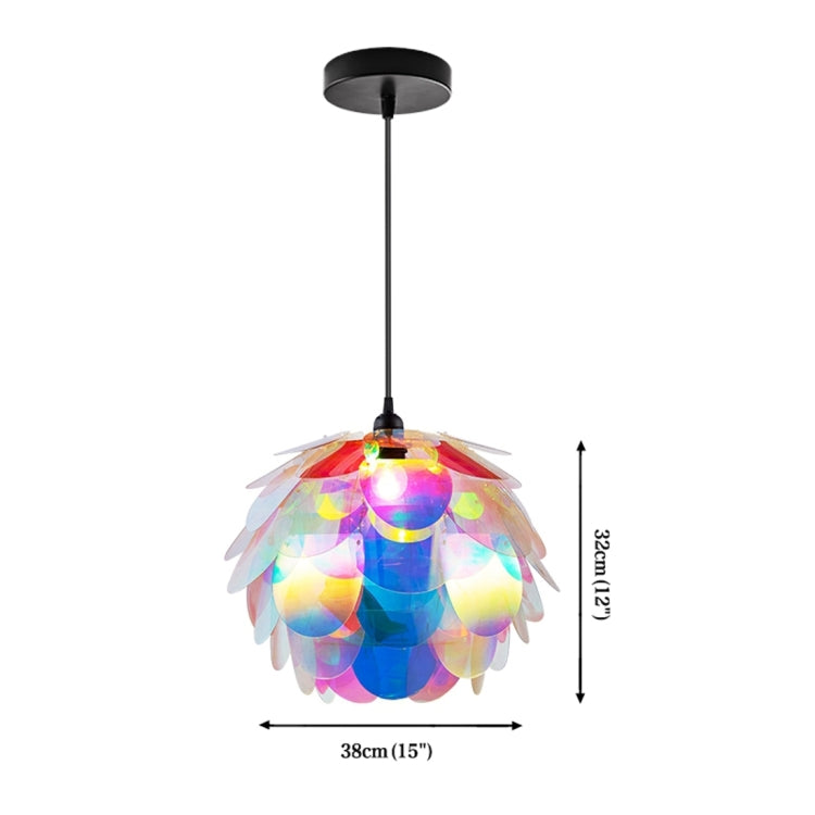 LAMPZ00E A-10 E14 / E27 Concise Style Pine Cone Shaped PP Colorful DIY Lamp Shade, Not Included Light Bulb, Cable and Lamp Base