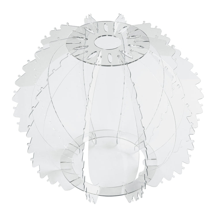 LAMPZ00E A-11 E14 / E27 Concise Style Pine Cone Shaped PP DIY Lamp Shade (Round), Not Included Light Bulb, Cable and Lamp Base(White)