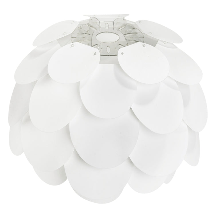 LAMPZ00E A-11 E14 / E27 Concise Style Pine Cone Shaped PP DIY Lamp Shade (Round), Not Included Light Bulb, Cable and Lamp Base(White)