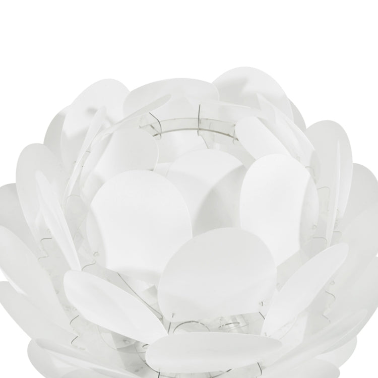 LAMPZ00E A-11 E14 / E27 Concise Style Pine Cone Shaped PP DIY Lamp Shade (Round), Not Included Light Bulb, Cable and Lamp Base(White)