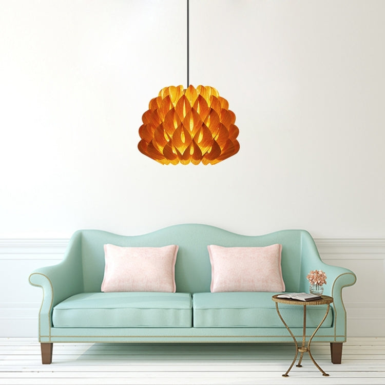 LAMPZ00E A-13M E14 / E27 Concise Style Bird Nest Shaped Wood + PP DIY Lamp Shade, Not Included Light Bulb, Cable and Lamp Base (Wood Color)