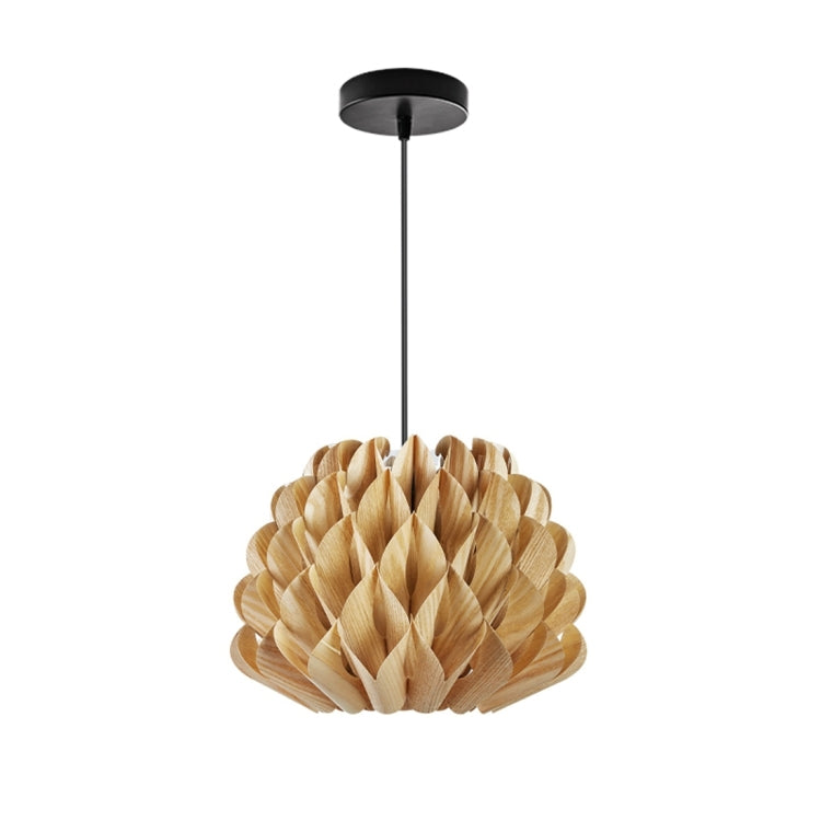 LAMPZ00E A-13M E14 / E27 Concise Style Bird Nest Shaped Wood + PP DIY Lamp Shade, Not Included Light Bulb, Cable and Lamp Base (Wood Color)