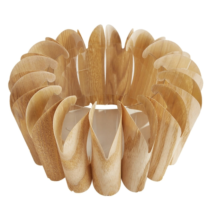 LAMPZ00E A-13M E14 / E27 Concise Style Bird Nest Shaped Wood + PP DIY Lamp Shade, Not Included Light Bulb, Cable and Lamp Base (Wood Color)