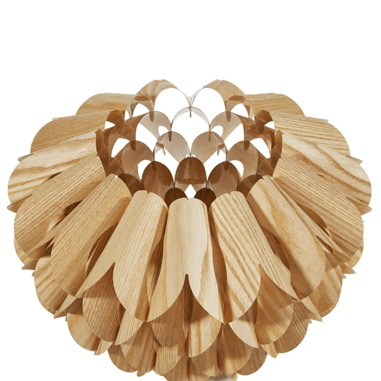 LAMPZ00E A-13M E14 / E27 Concise Style Bird Nest Shaped Wood + PP DIY Lamp Shade, Not Included Light Bulb, Cable and Lamp Base (Wood Color)