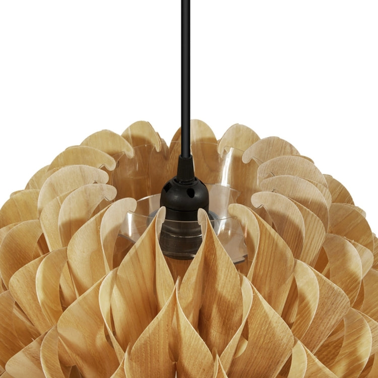 LAMPZ00E A-13M E14 / E27 Concise Style Bird Nest Shaped Wood + PP DIY Lamp Shade, Not Included Light Bulb, Cable and Lamp Base (Wood Color)