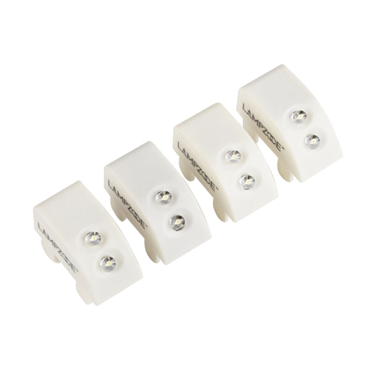 4 PCS 0.2W 15LM Vibration Sensor Corner LED Light, LAMPZ00E CL-G04 2 LEDs (White Light)