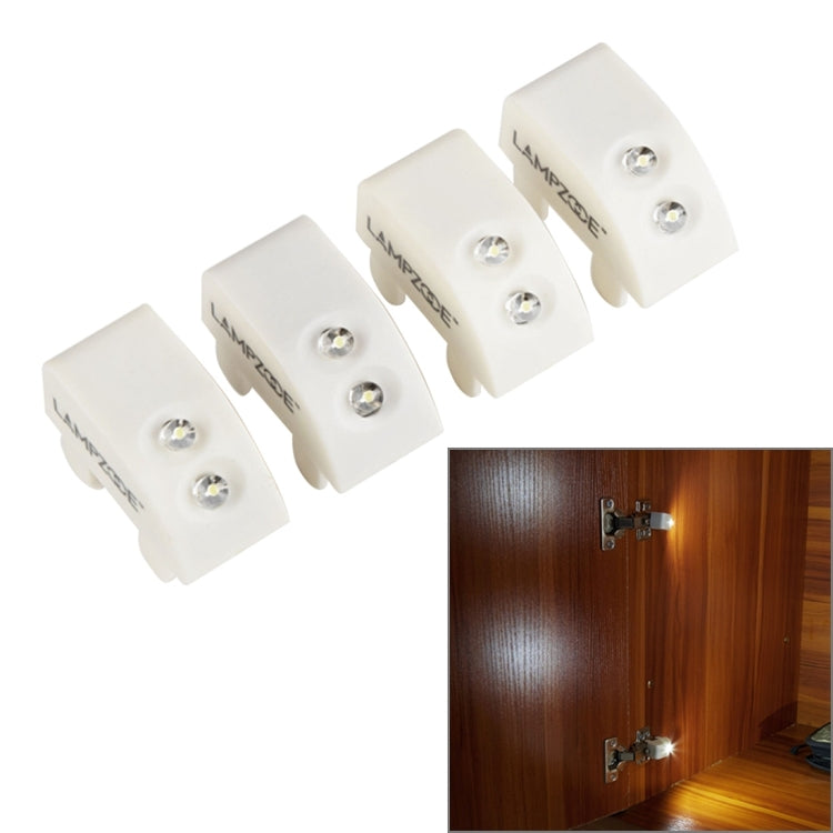 4 PCS 0.2W 15LM Vibration Sensor Corner LED Light, LAMPZ00E CL-G04 2 LEDs (White Light)