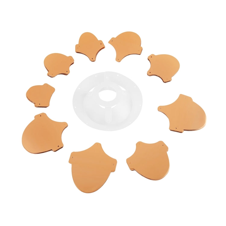 LAMPZ00E A-17 E27 Concise Style Artichoke Shaped Copper-plating PP DIY Lamp Shade with Cable and Lamp Base, Not Included Light Bulb, DC 220-224V (Rose Gold)