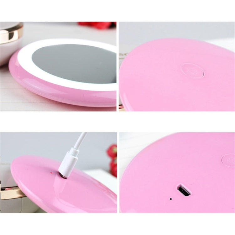OneFire 1W 10 LEDs Multi-function Rechargeable Donut Shaped Makeup Mirror LED Desk Lamp Night Light, DC 5V