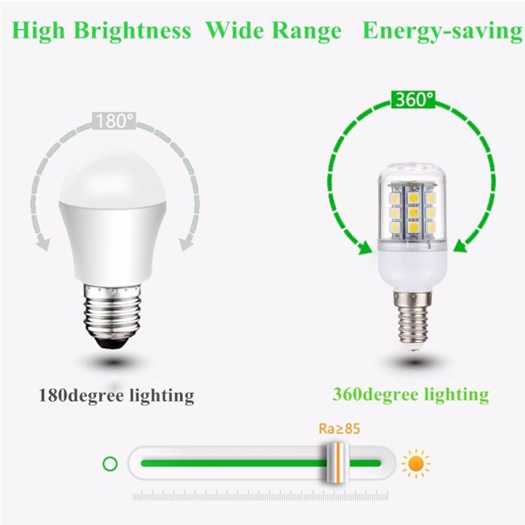 E14 2.5W Corn Light Bulb, 27 LEDs SMD 5050, AC 110V