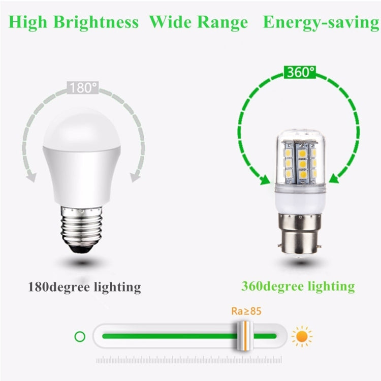 B22 2.5W Corn Light Bulb, 27 LEDs SMD 5050, AC 110V