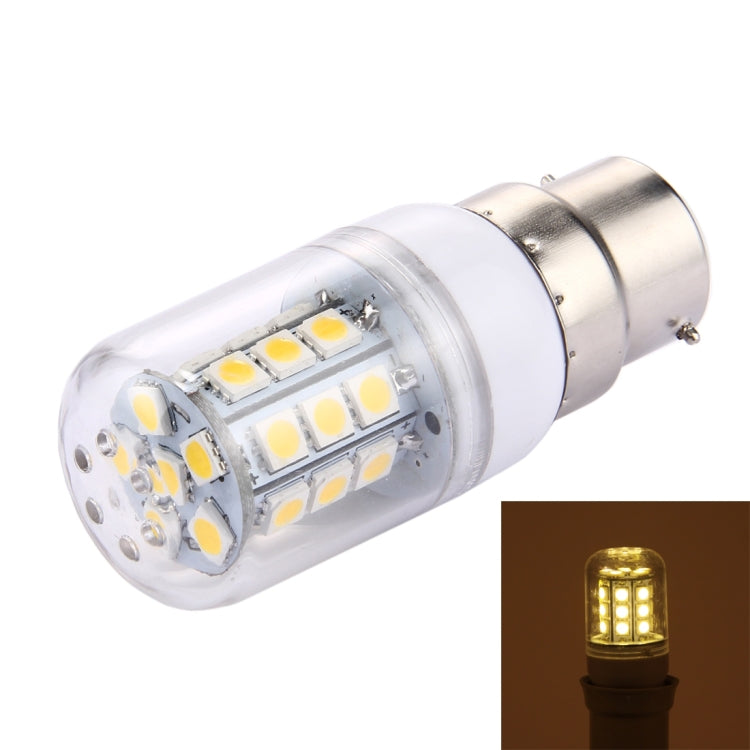B22 2.5W Corn Light Bulb, 27 LEDs SMD 5050, AC 110V