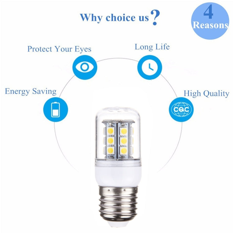 E27 3W Corn Light Bulb, 30 LEDs SMD 5050, AC 220V