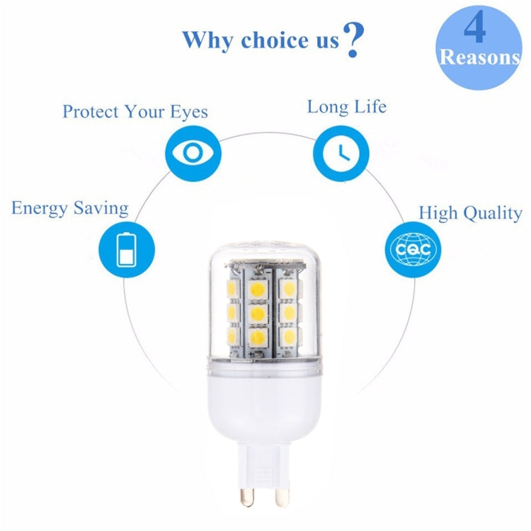 G9 3W Corn Light Bulb, 30 LEDs SMD 5050, AC 220V