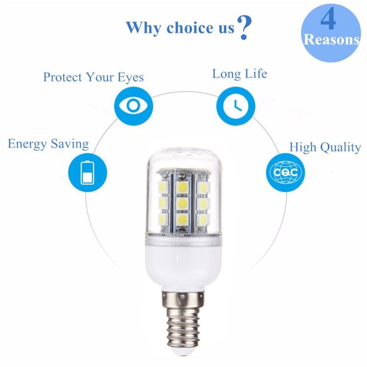 E14 2.5W Corn Light Bulb, 27 LEDs SMD 5050, AC 220V