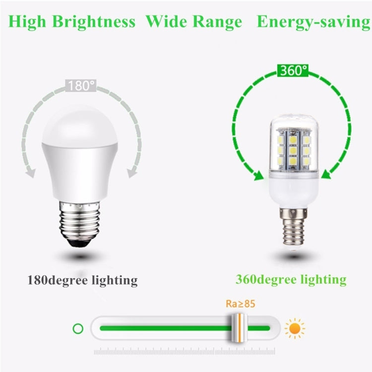 E14 2.5W Corn Light Bulb, 27 LEDs SMD 5050, AC 220V