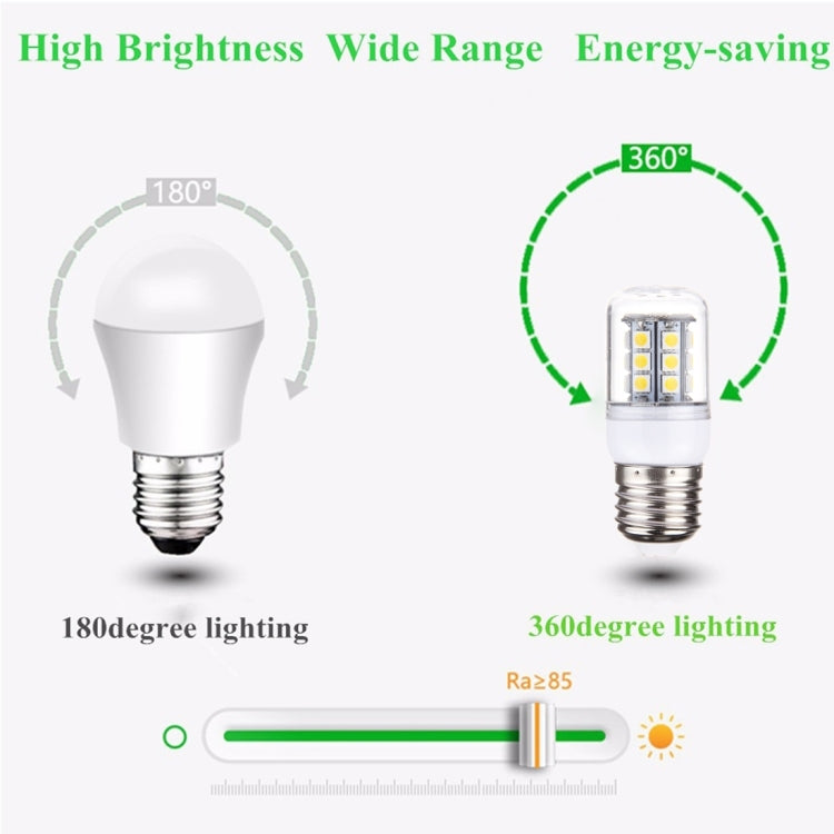 E27 2.5W Corn Light Bulb, 27 LEDs SMD 5050, AC 220V