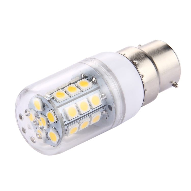 B22 2.5W Corn Light Bulb, 27 LEDs SMD 5050, AC 220V