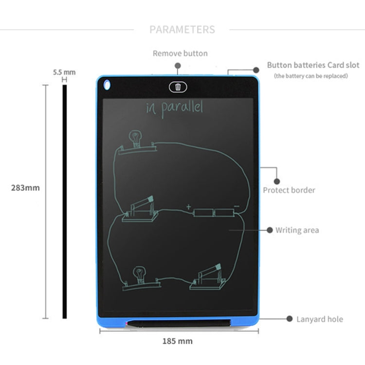 CHUYI 12 inch LCD Writing Tablet High Brightness Handwriting Drawing Sketching Graffiti Scribble Doodle Board eWriter for Home Office Writing Drawing
