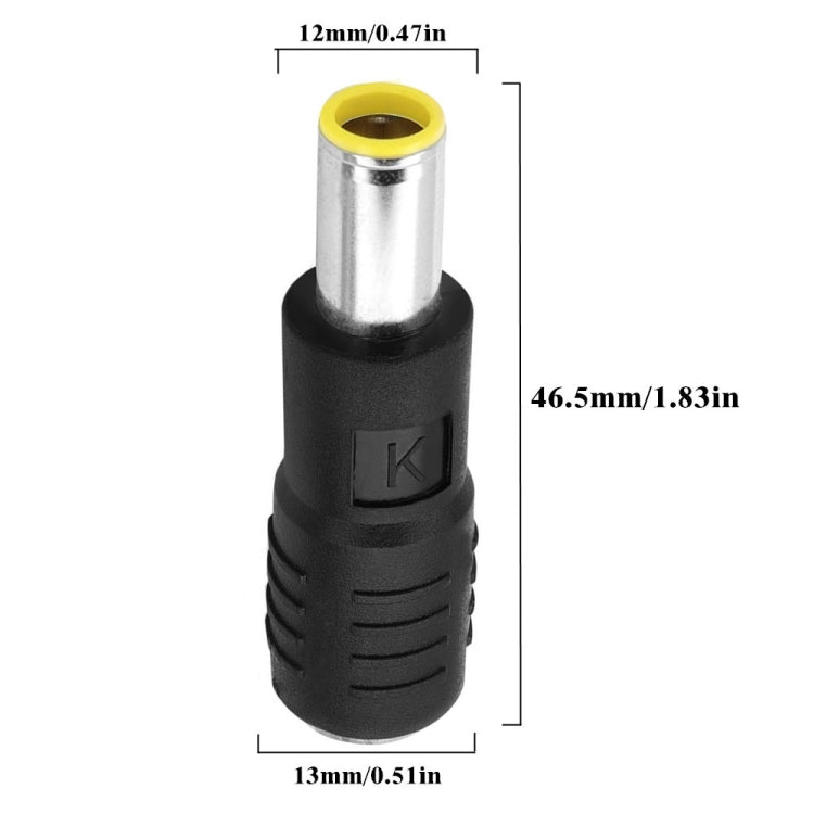 DC 8.0mm x 2.0mm Female to DC 7.9mm x 0.9mm Male Adapter for Solar Panels  - Black