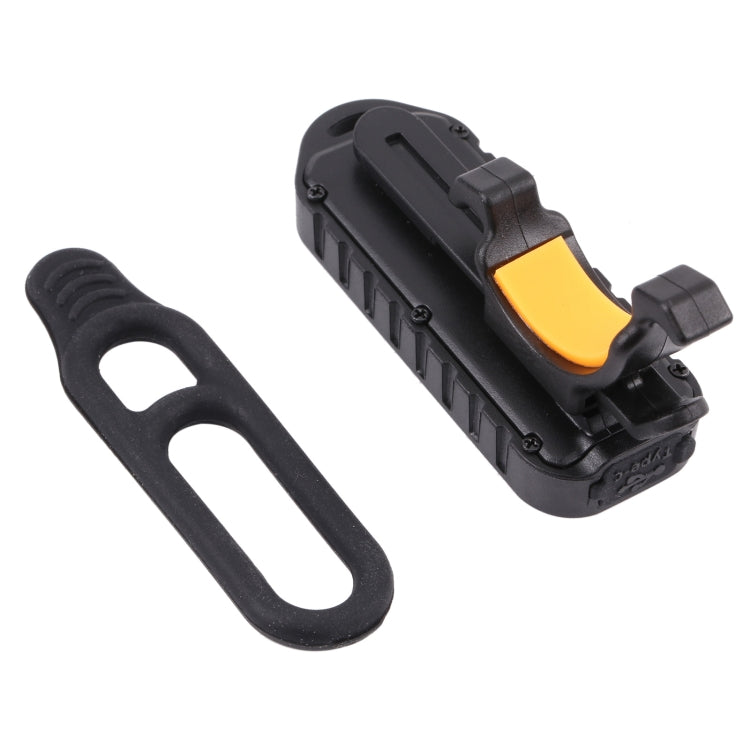 W-014 19 Lamp Beads USB-C / Type-C Rechargeable Red and Blue Warning Bicycle Tail Light