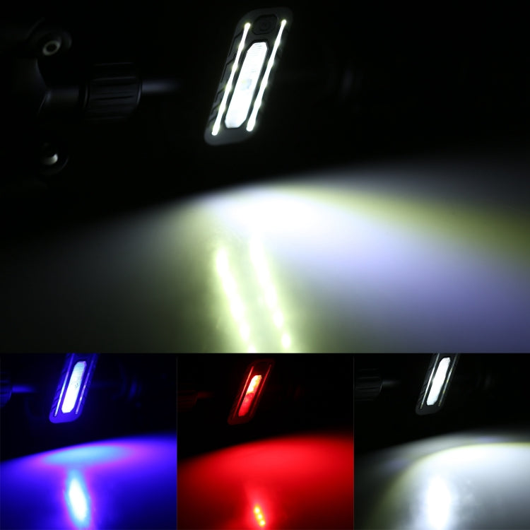 W-014 19 Lamp Beads USB-C / Type-C Rechargeable Red and Blue Warning Bicycle Tail Light