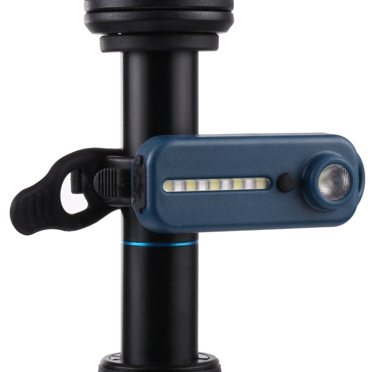 W-014 6 Lamp Beads USB-C / Type-C Rechargeable Red and Blue Warning Bicycle Tail Light