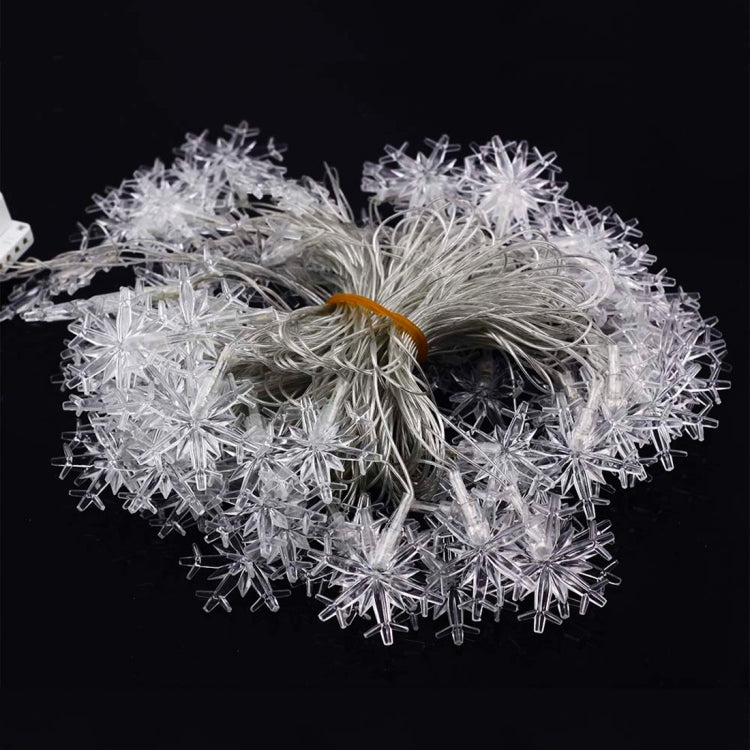 10m Snowflake Shape String Decoration Lights, 70 LED with Extend Interface, AC 110V